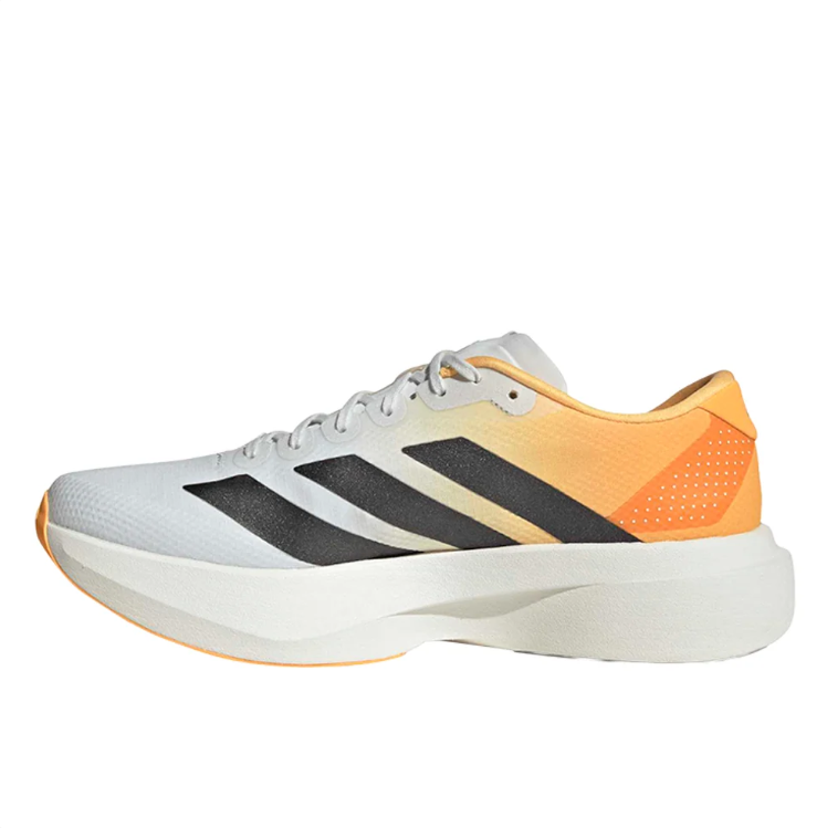 adidas White & Black Orange-Gradient Low-Top Lace-Up Sneakers