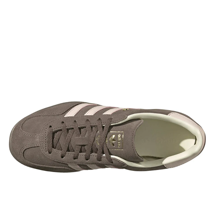 adidas Taupe & Light Pink T-Toe Low-Top Lace-Up Sneakers