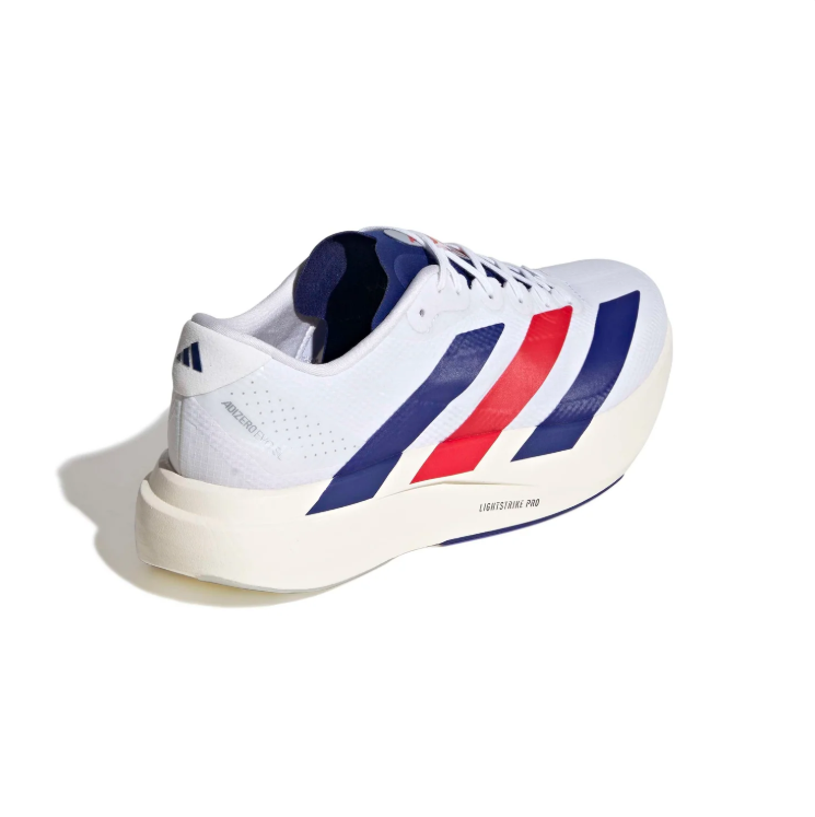 adidas White & Navy Contrast Stripe Low-Top Lace-Up Sneakers