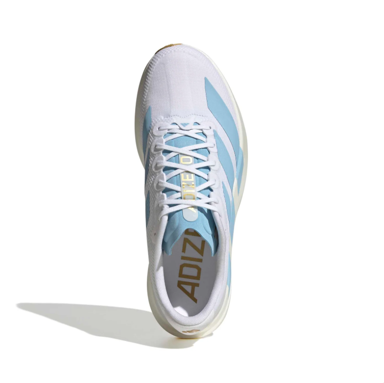 adidas White & Light Blue Mesh Low-Top Lace-Up Sneakers