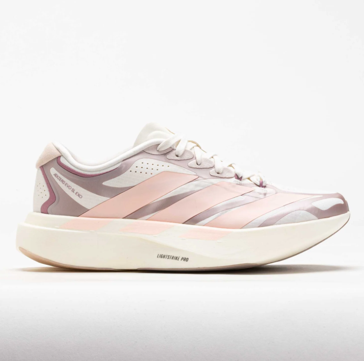adidas Off-White & Blush Pink Layered Low-Top Lace-Up Sneakers