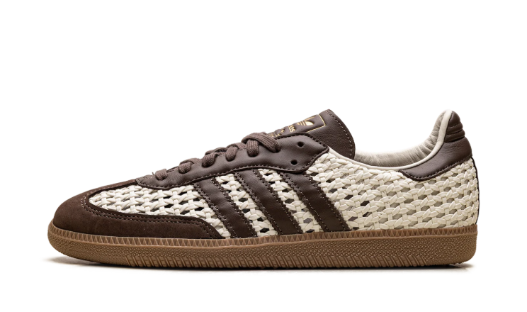 adidas Cream & Dark Brown Open-Weave T-Toe Low-Top Lace-Up Sneakers