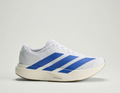 adidas White & Blue Mesh Low-Top Lace-Up Sneakers