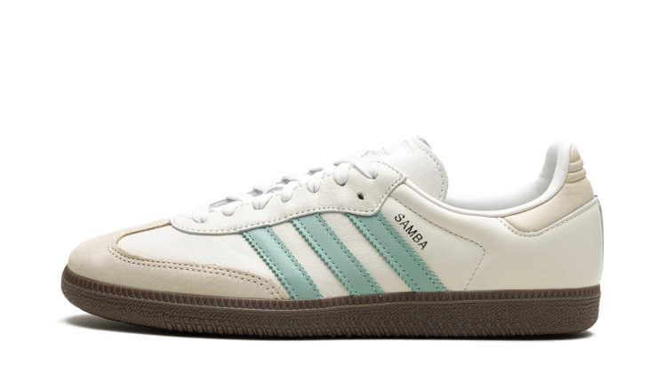 adidas Cream & Mint Green T-Toe Low-Top Lace-Up Sneakers