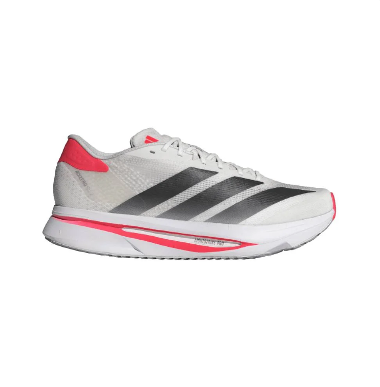 adidas White & Black Coral-Accent Low-Top Lace-Up Sneakers