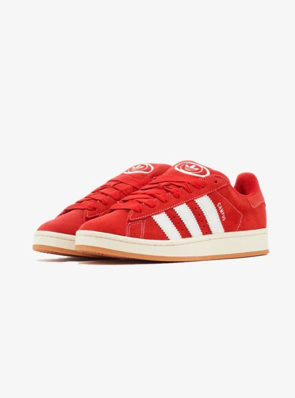 adidas Red & White Retro Low-Top Lace-Up Sneakers