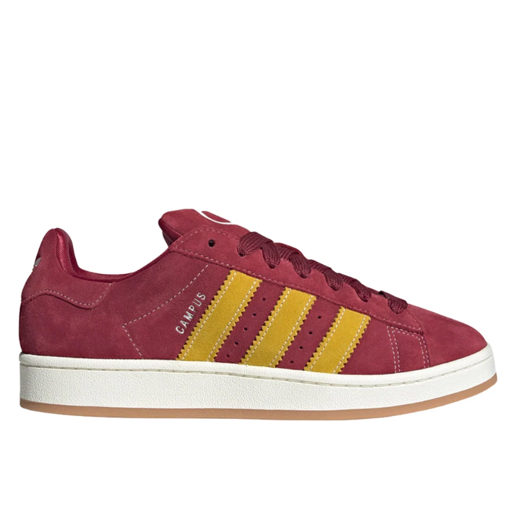 adidas Burgundy & Mustard Yellow Retro Low-Top Lace-Up Sneakers