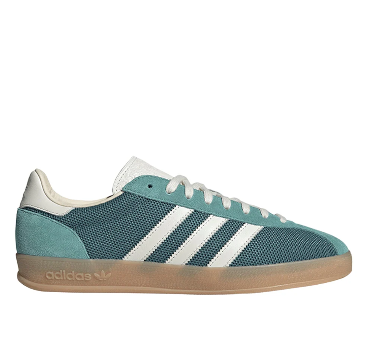 adidas Teal & Cream Mesh T-Toe Low-Top Lace-Up Sneakers