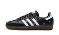 adidas Black & White Blue-Floral T-Toe Low-Top Lace-Up Sneakers