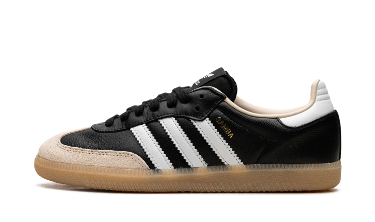 adidas Black & White Cream-Toe Low-Top Lace-Up Sneakers