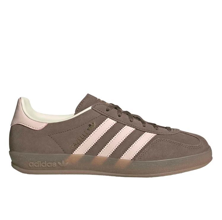 adidas Taupe & Light Pink T-Toe Low-Top Lace-Up Sneakers