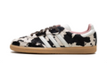 adidas Cream & Black Cow-Print T-Toe Low-Top Lace-Up Sneakers