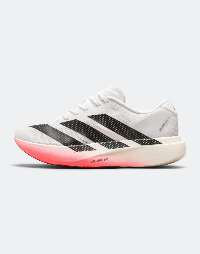 adidas White & Black Gradient Sole Low-Top Lace-Up Sneakers
