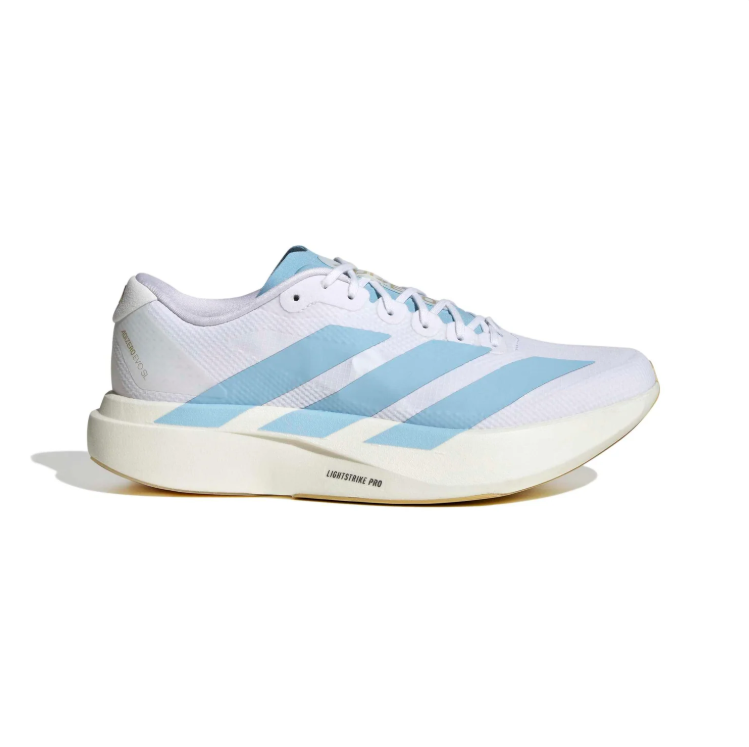 adidas White & Light Blue Mesh Low-Top Lace-Up Sneakers