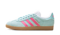 adidas Mint Blue & Pink T-Toe Low-Top Lace-Up Sneakers