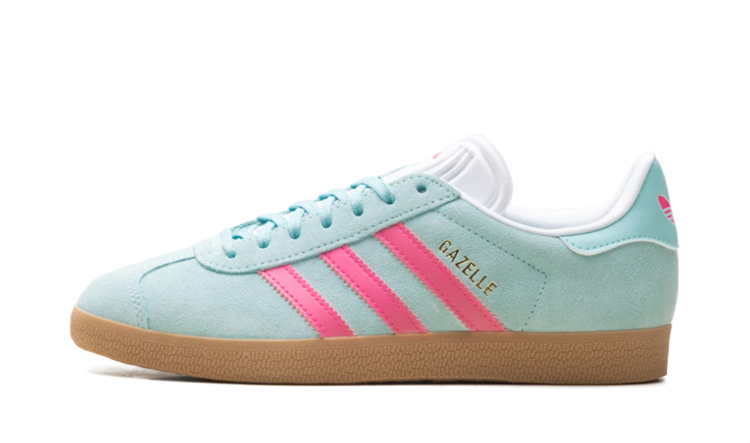 adidas Mint Blue & Pink T-Toe Low-Top Lace-Up Sneakers