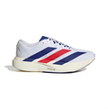 adidas White & Navy Contrast Stripe Low-Top Lace-Up Sneakers