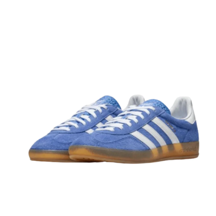 adidas Blue & White T-Toe Low-Top Lace-Up Sneakers