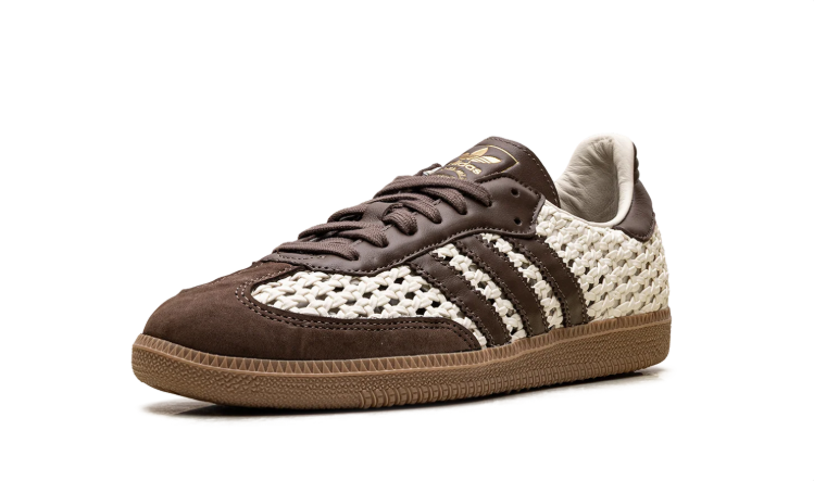 adidas Cream & Dark Brown Open-Weave T-Toe Low-Top Lace-Up Sneakers