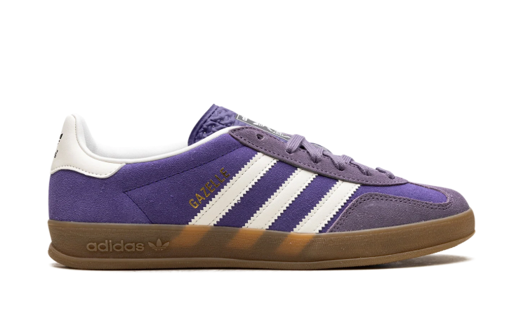 adidas Purple & White T-Toe Low-Top Lace-Up Sneakers