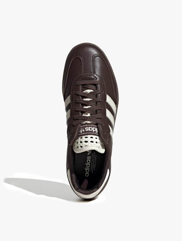 adidas Dark Brown & Cream Woven-Tongue T-Toe Low-Top Lace-Up Sneakers