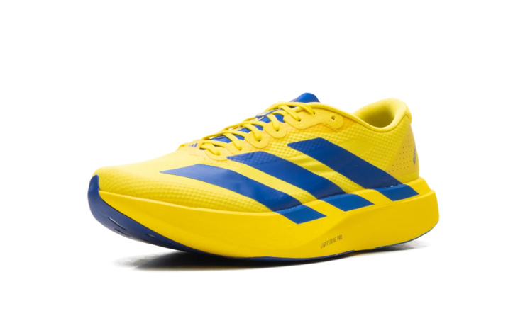 adidas Yellow & Blue Mesh Low-Top Lace-Up Sneakers