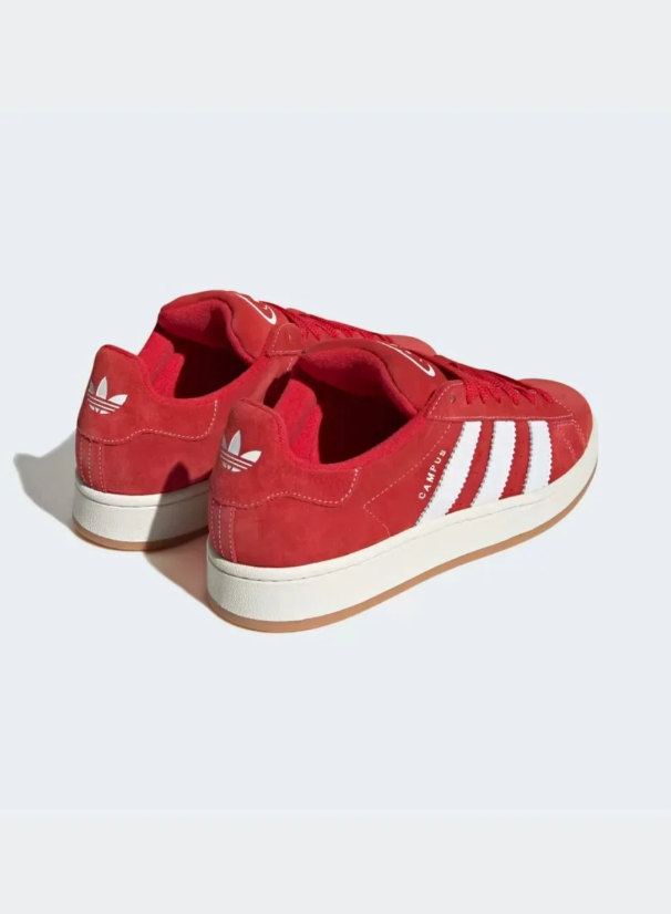 adidas Red & White Retro Low-Top Lace-Up Sneakers