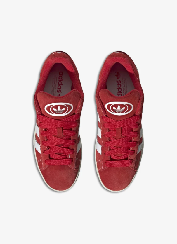 adidas Red & White Retro Low-Top Lace-Up Sneakers