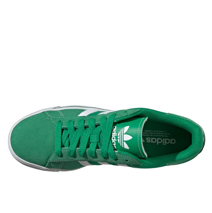 adidas Green & White Low-Top Lace-Up Sneakers
