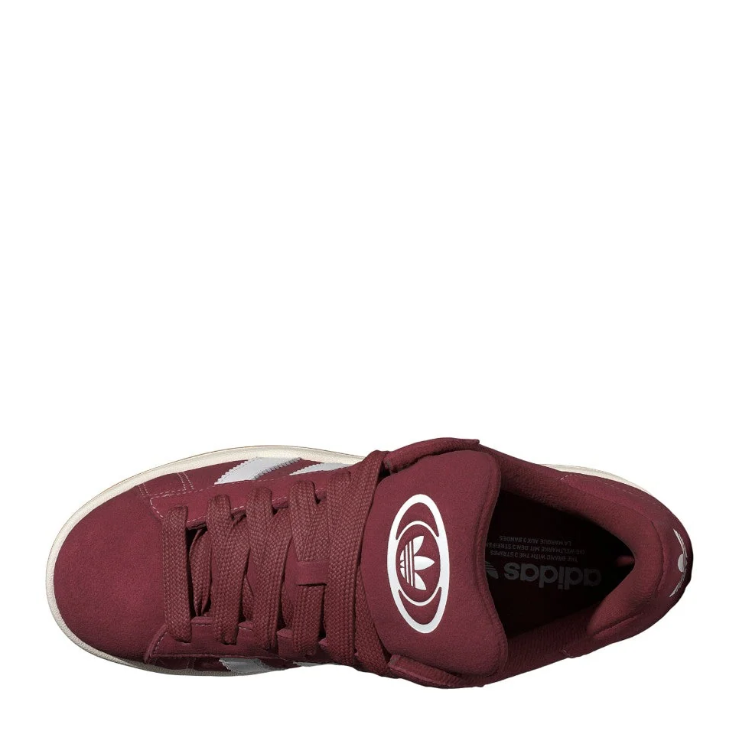 adidas Burgundy & White Retro Low-Top Lace-Up Sneakers