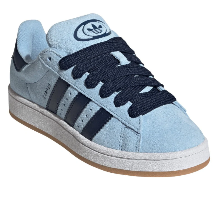 adidas Light Blue & Navy Retro Low-Top Lace-Up Sneakers