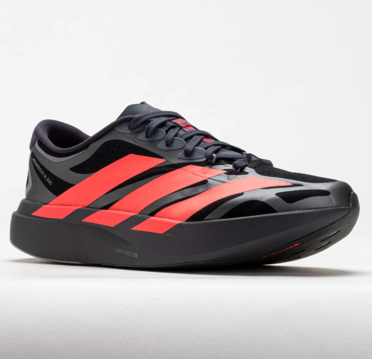 adidas Black & Coral Red Layered Low-Top Lace-Up Sneakers