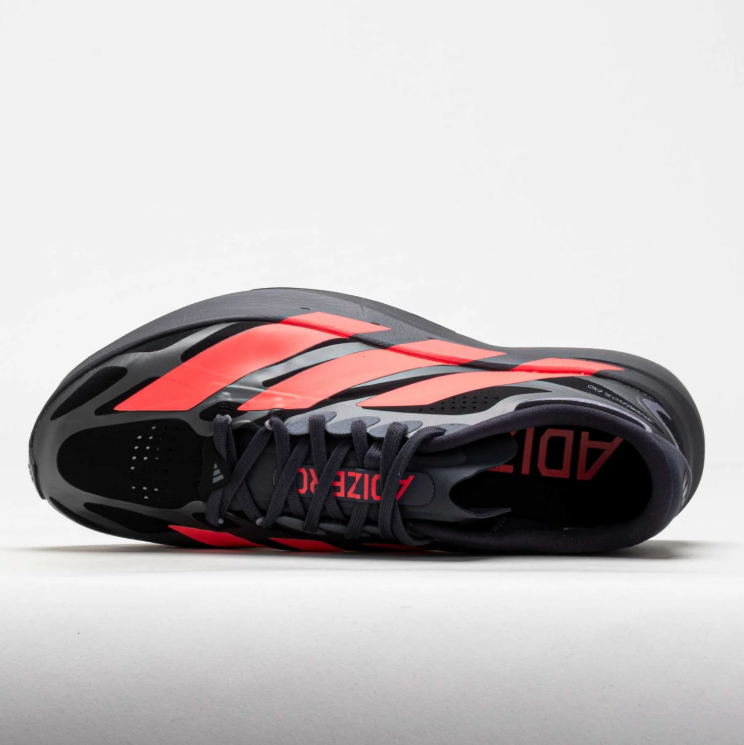 adidas Black & Coral Red Layered Low-Top Lace-Up Sneakers