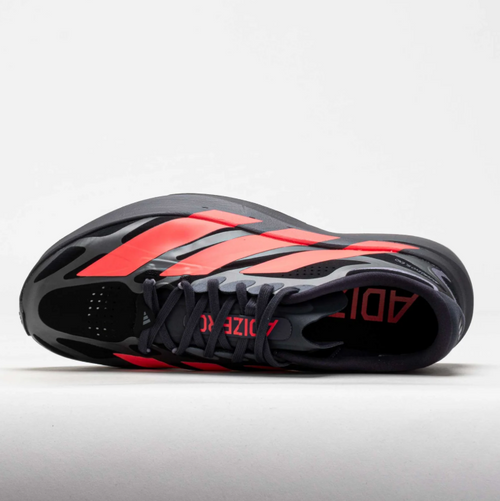 adidas Black & Coral Red Layered Low-Top Lace-Up Sneakers