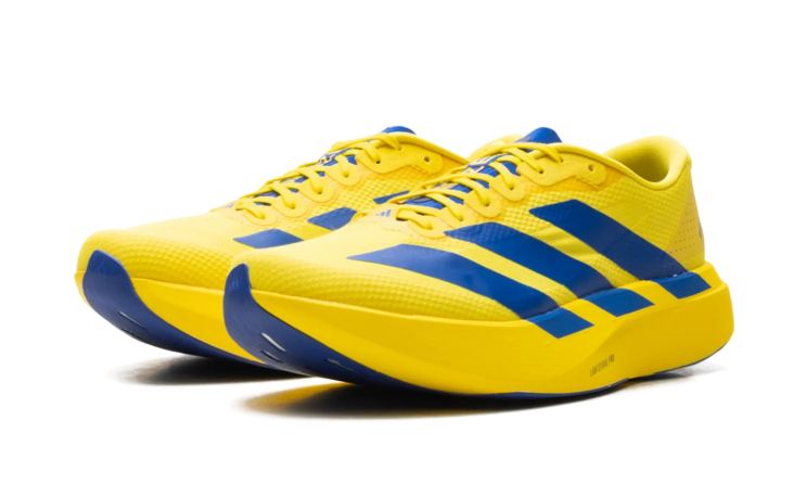 adidas Yellow & Blue Mesh Low-Top Lace-Up Sneakers