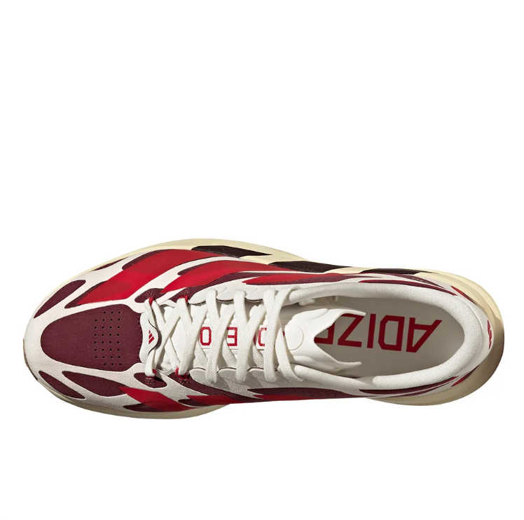 adidas White & Red Layered Low-Top Lace-Up Sneakers