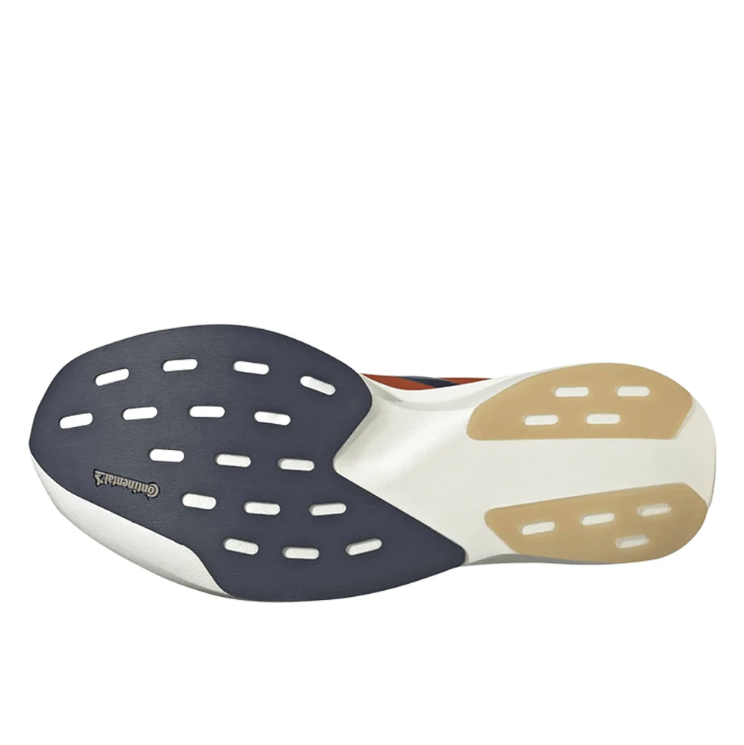 adidas Navy Blue & Burnt Orange Layered Low-Top Lace-Up Sneakers