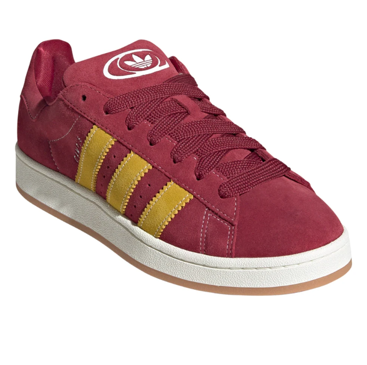 adidas Burgundy & Mustard Yellow Retro Low-Top Lace-Up Sneakers