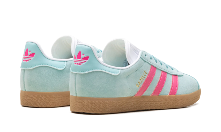 adidas Mint Blue & Pink T-Toe Low-Top Lace-Up Sneakers