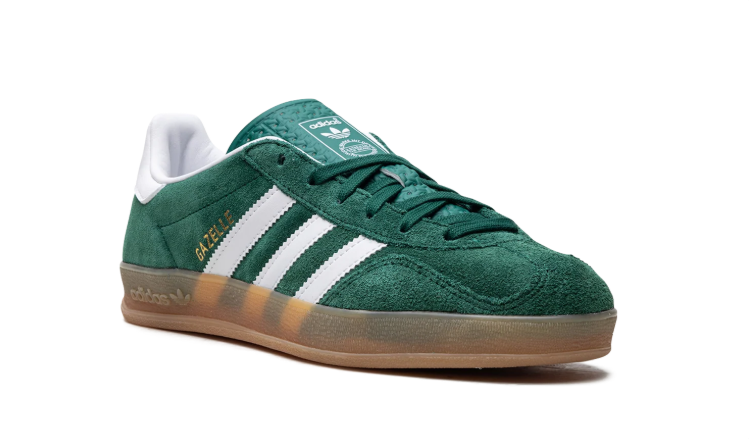 adidas Forest Green & White T-Toe Low-Top Lace-Up Sneakers