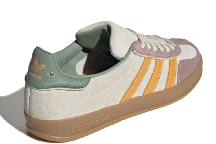 adidas Cream & Mustard Yellow T-Toe Low-Top Lace-Up Sneakers