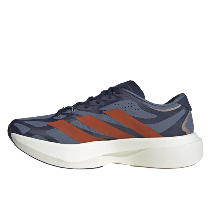 adidas Navy Blue & Burnt Orange Layered Low-Top Lace-Up Sneakers