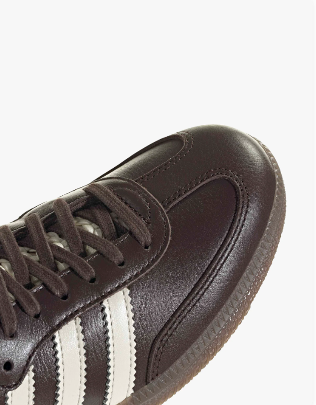 adidas Dark Brown & Cream Woven-Tongue T-Toe Low-Top Lace-Up Sneakers