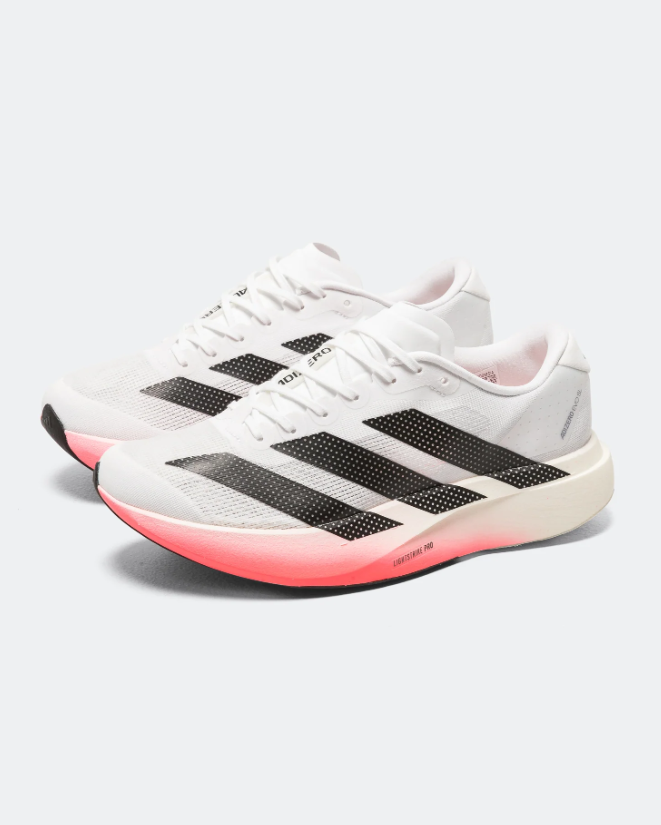 adidas White & Black Gradient Sole Low-Top Lace-Up Sneakers
