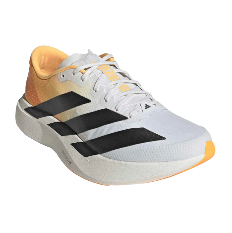adidas White & Black Orange-Gradient Low-Top Lace-Up Sneakers