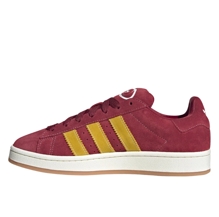 adidas Burgundy & Mustard Yellow Retro Low-Top Lace-Up Sneakers