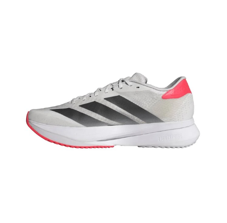 adidas White & Black Coral-Accent Low-Top Lace-Up Sneakers