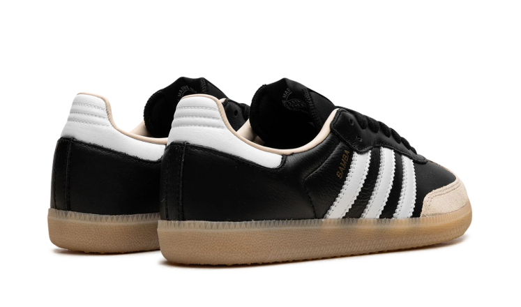 adidas Black & White Cream-Toe Low-Top Lace-Up Sneakers