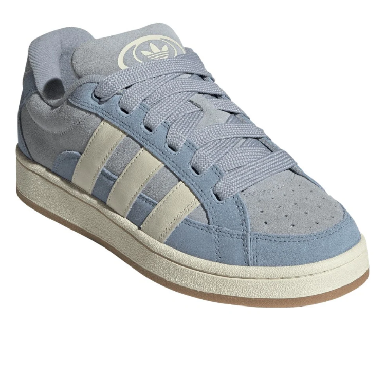 adidas Blue Grey & Cream Layered Low-Top Lace-Up Sneakers