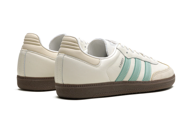 adidas Cream & Mint Green T-Toe Low-Top Lace-Up Sneakers